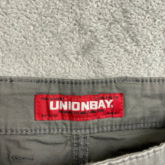 NEW Unionbay Men's Size 36 Gray Cargo Shorts Cotton Blend - Picture 4 of 7